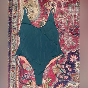 Cheeky reversible one piece bathing suit